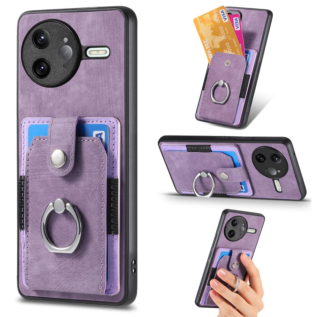 For Xiaomi Poco F7 Ultra 5G/Xiaomi Redmi K80 Pro 5G Phone Case Leather Back Cover with Card Slots Kickstand