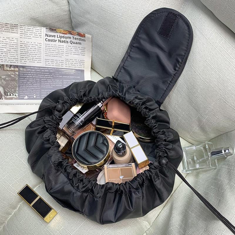 Women Drawstring Cosmetic Bag Travel Storage Makeup Bag Portable Waterproof Toiletry Case