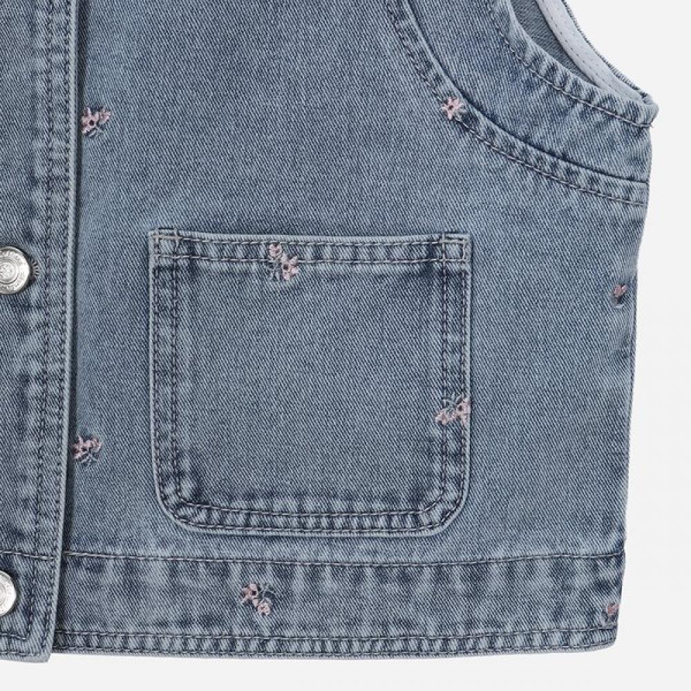 ThurSday ISland Women S Flower Embroidery Denim veSt T264mvt271w