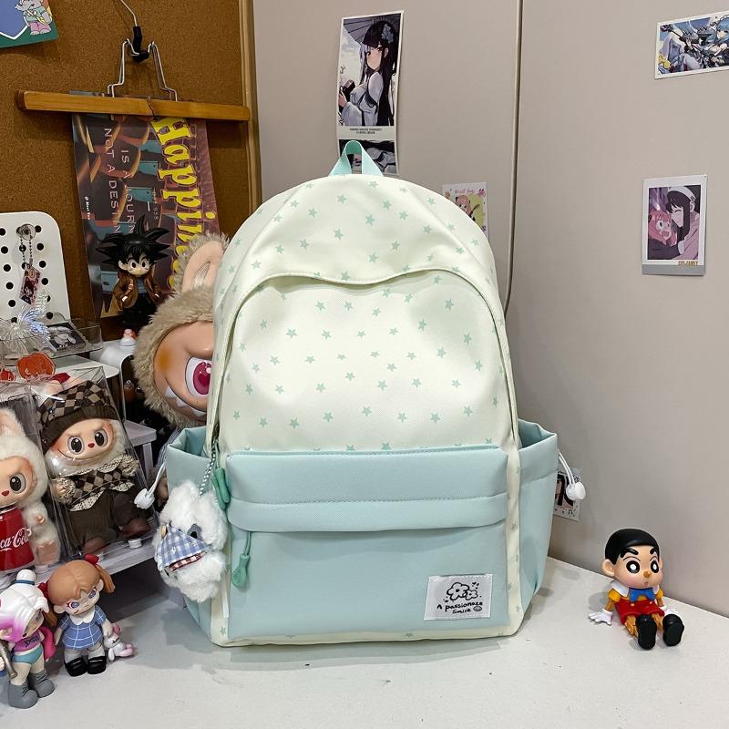 Japanese Ins High-value Student Schoolbag, Fresh and Sweet Candy-colored Star Backpack, Large-capacity and Lightweight Backpack.