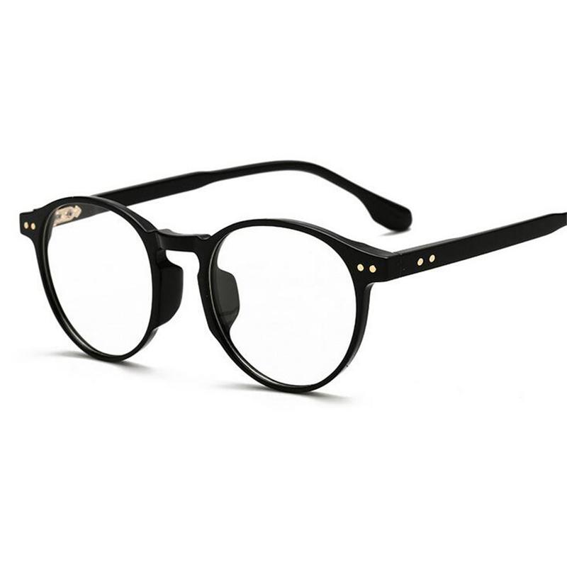 Rice Nails Round Frame Anti Blue Light Computer Glasses Women TR90 Prescription Eyeglasses Diopter 0 To 6