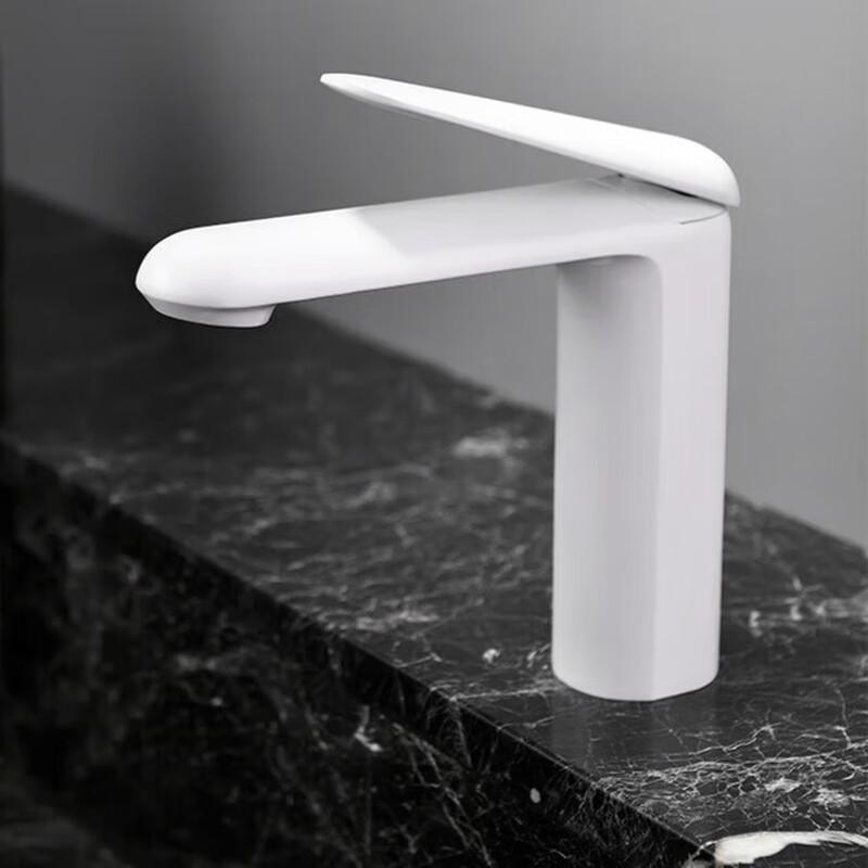 TLXT Bathroom Single-Hole Hot & Cold Lavatory Faucet