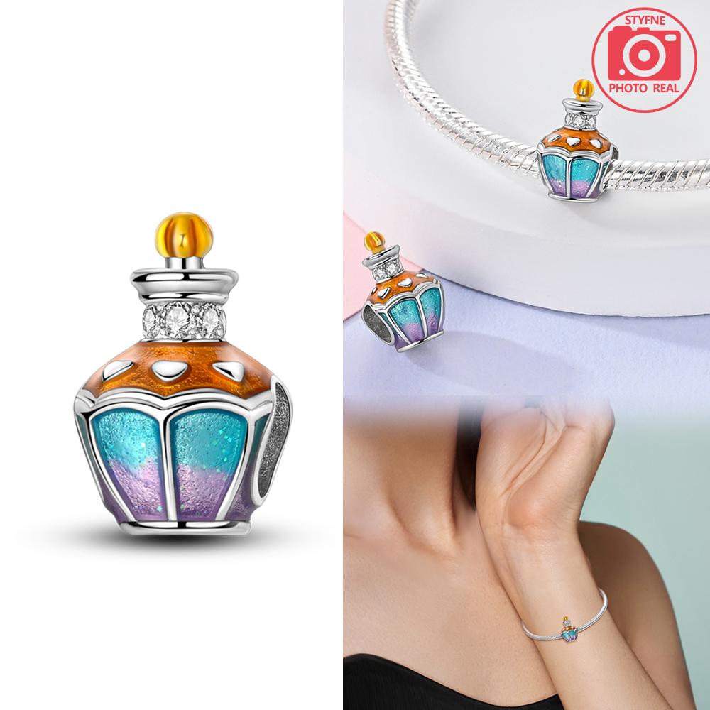 Charms Plata Romantic Perfume Bottle Beading Copper Colors For Charms Copper Colors Original Bracelet For Jewelry Making