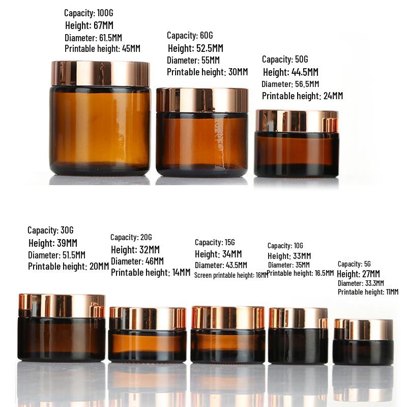10g Lichtgeschützte Glasbehälter für Cremes & Lotionen – Ideal für Gesicht, Augen und Körper (leer)