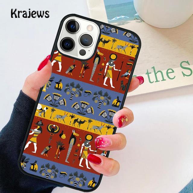 Ancient Egyptian Hieroglyphic soft Phone Case Cover For iPhone 17 Air 16 15 14 plus 11 12 13 pro max coque Fundas