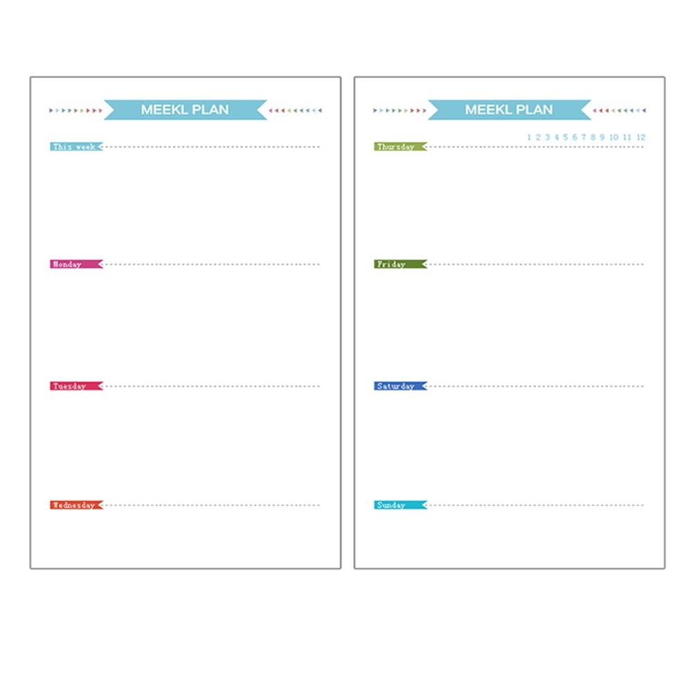 Stationery Paper Refill Inner Pages Spiral Binder Paper To Do List Page A6 Loose Leaf Inside Paper