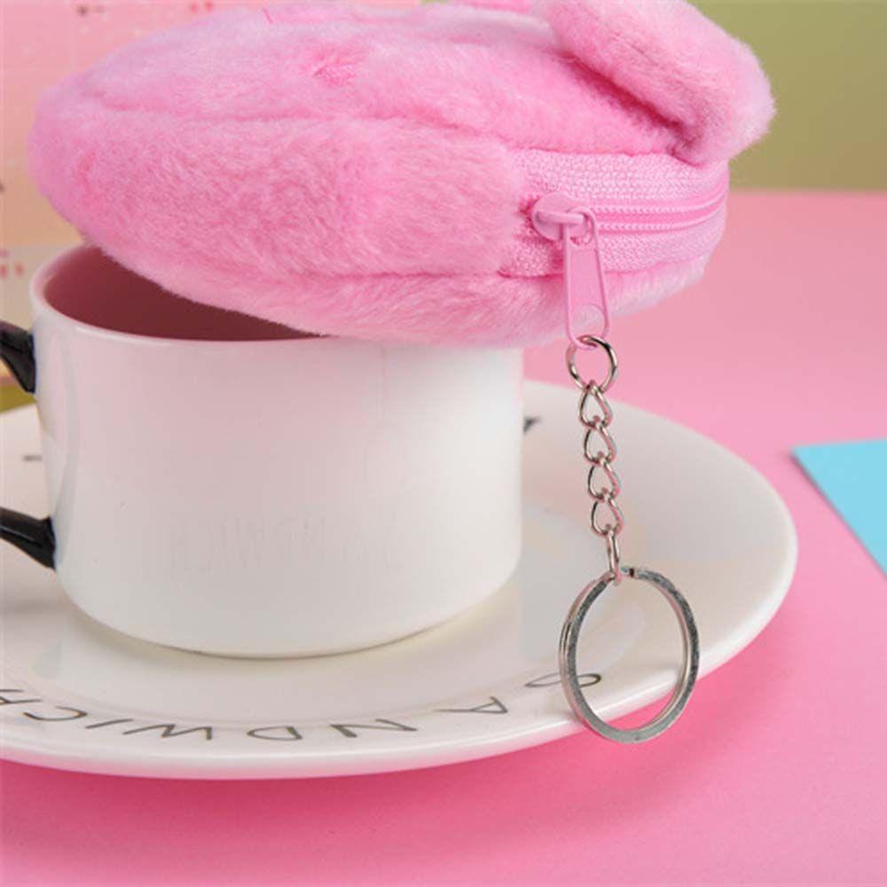 Student Cute Gift Key bag Pig Bear Plush Coin purse Earphone Bag Mini Wallet Coin bag