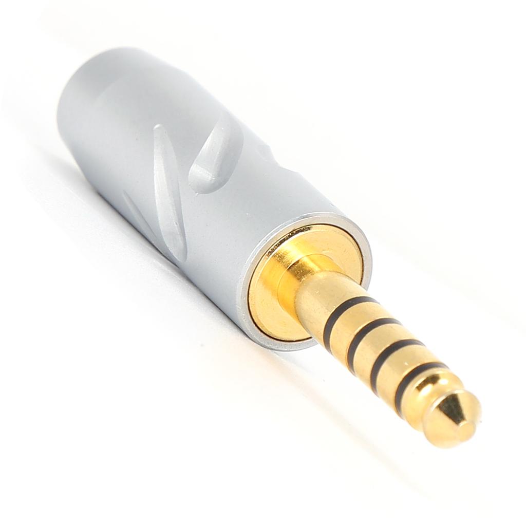 4.4mm 5 Pole Balanced Output Plug Replacement for Sony Furutech Headphones HeadsetSilver