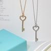 Key Necklace S925 Made of Pure Silver Material, Exquisite Version with Adjustable Chain Length of 45cm. It Is a Must-have for Daily Wear