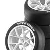 4 Pack Replacement Rubber Drift Tires for TT02 1:10 on-Road RC Car