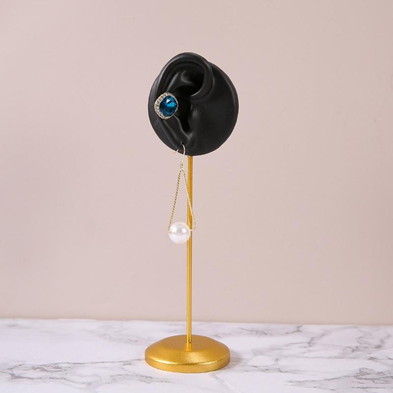 Elegant Ear Stud Organizer Resin Earring Display Rack Earring Display Stand Ear Model Stud Holders Resin Alloy Material