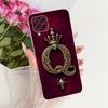 For Samsung M32 Case SM-M325F Transparent Luxury 26 Letters Crown 2D Painted Soft Bumper For Samsung Galaxy M32 SM-M325FV Casing