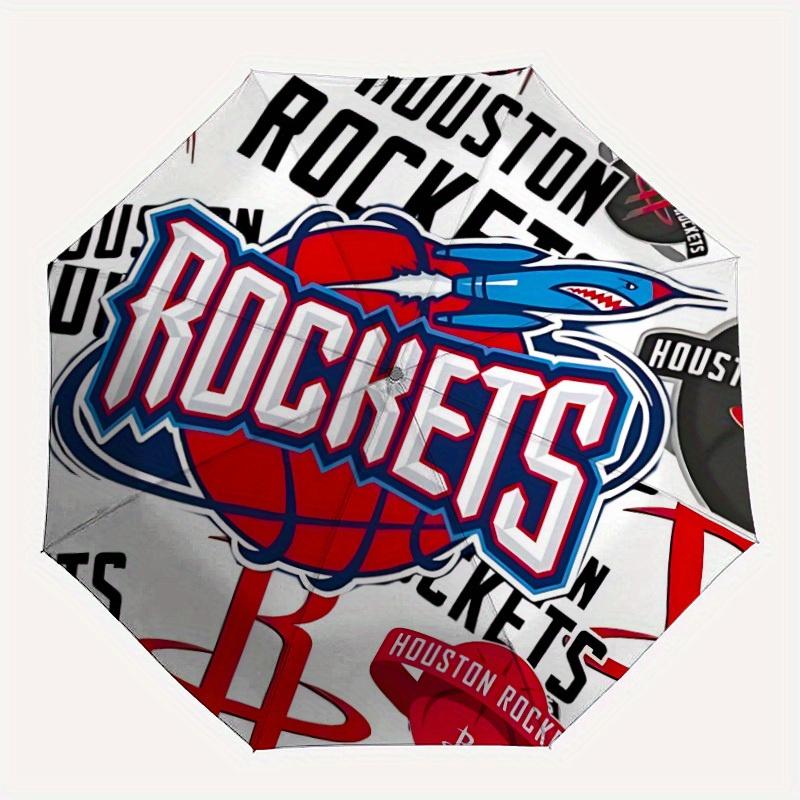 

Rockets Basketball Automatic Folding Umbrella - Lightweight, Retractable Design with 8-Rib Durability, Perfect for Outdoor Adventures, Fashi