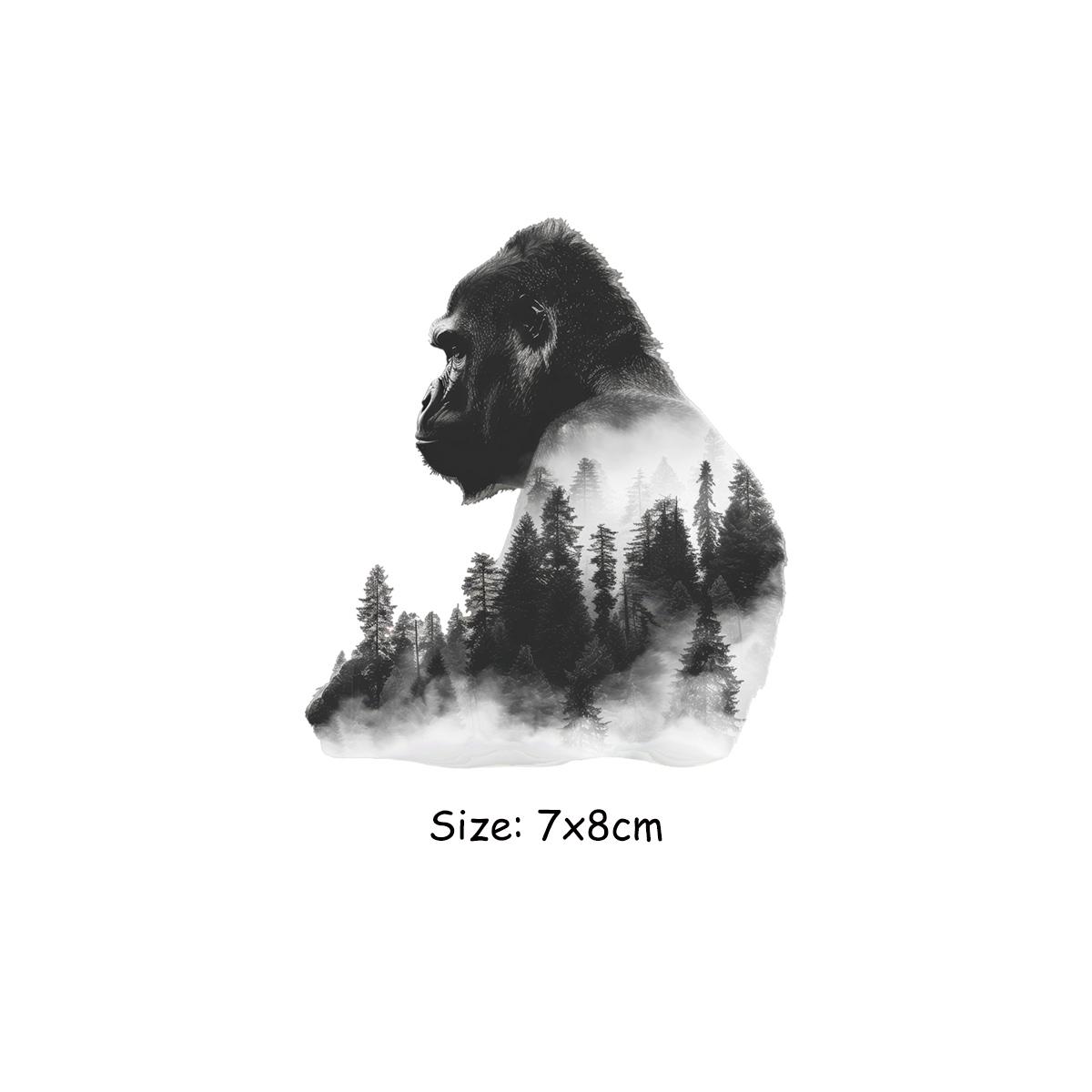 

Шимпанзе Нашивки для одежды Креативная одежда Наклейки Толстовки Футболки Parches Ropa Diy Термоперенос Печать