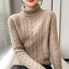 Street Turtleneck Sweater Women Autumn Winter Long Sleeve Cashmere Knitted Pullover Loose Lady Thicken Knitwear