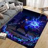 Uchiha Sasuke Home Sofa Dekoration für Wohnzimmer & Schlafzimmer, Rutschfeste Spiel-Flanell-Bodenmatte für Spielzimmer