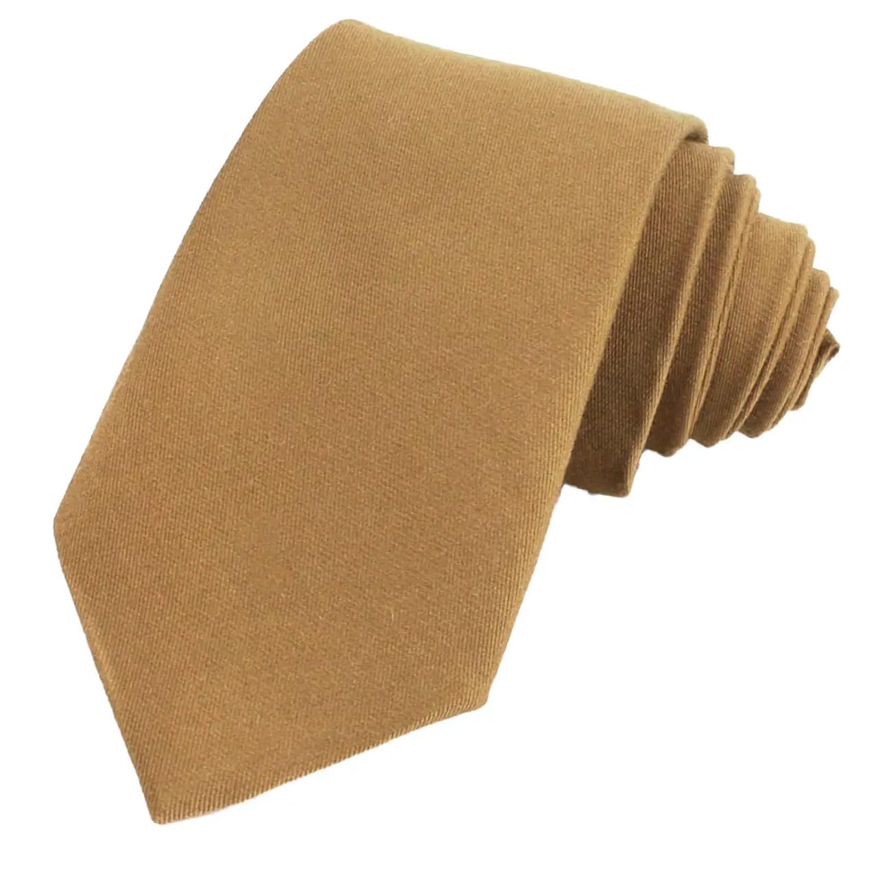 [Buzz Selection] Men s Tie, Business, Formal, Casual, Plain, Simple, Suitable for Weddings, Stylish, AC543 (Brown)