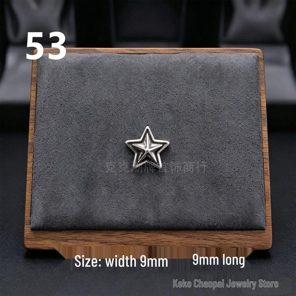 Cercei Stud Trendy Cruce Cupru Alb Argint Thai 925 cu Diamante Colorate pentru Bărbați și Femei