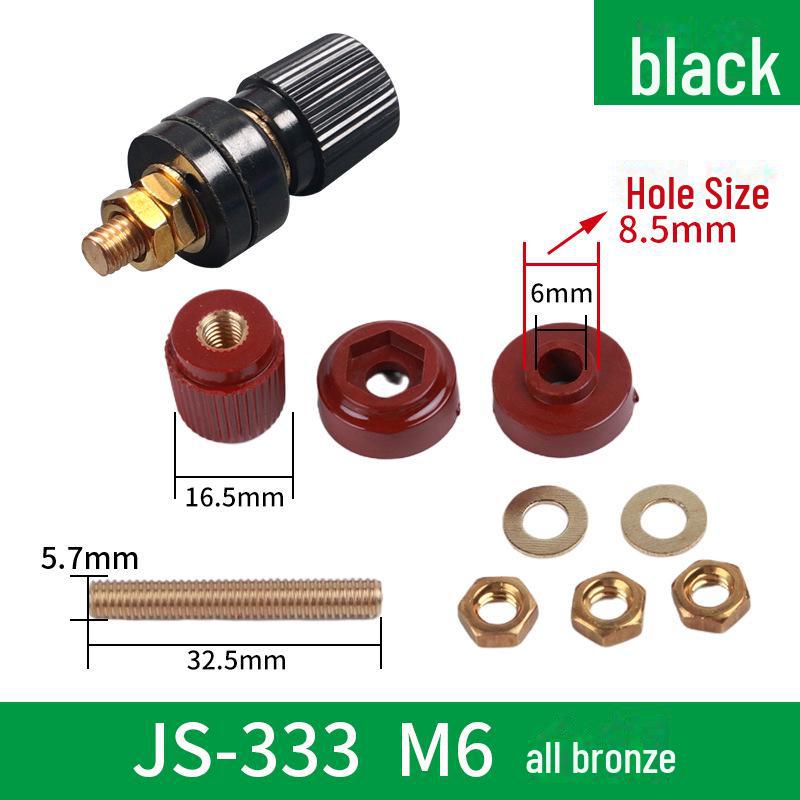 Kupferklemmenblock für Schweißmaschinen-Wechselrichter, Leistungsanschluss M6/M8/M10, Modell JS-333/555