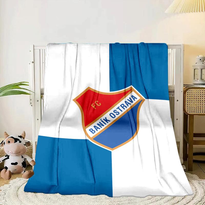 סמל Fc Banik Ostrava שמיכה ניידת/שמיכה רכה שמיכת מיטה מתאימה לנסיעות קמפינג חדרי מגורים משרדים ספות מתנות למעריצים