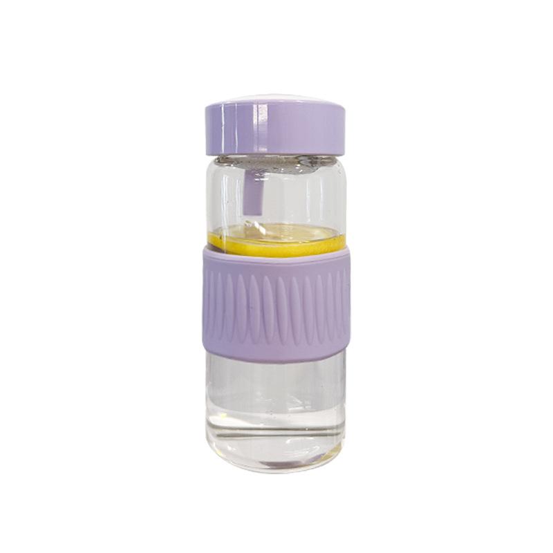 Glass Water Cup Summer Good-looking Men's and Women's Office Simple and Portable Student Tea Infuser Anti-Scald with Tea Cup
