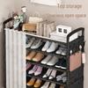 Sturdy Multi-Layer Dustproof Shoe Rack with Cover for Home and Dorm Entryways