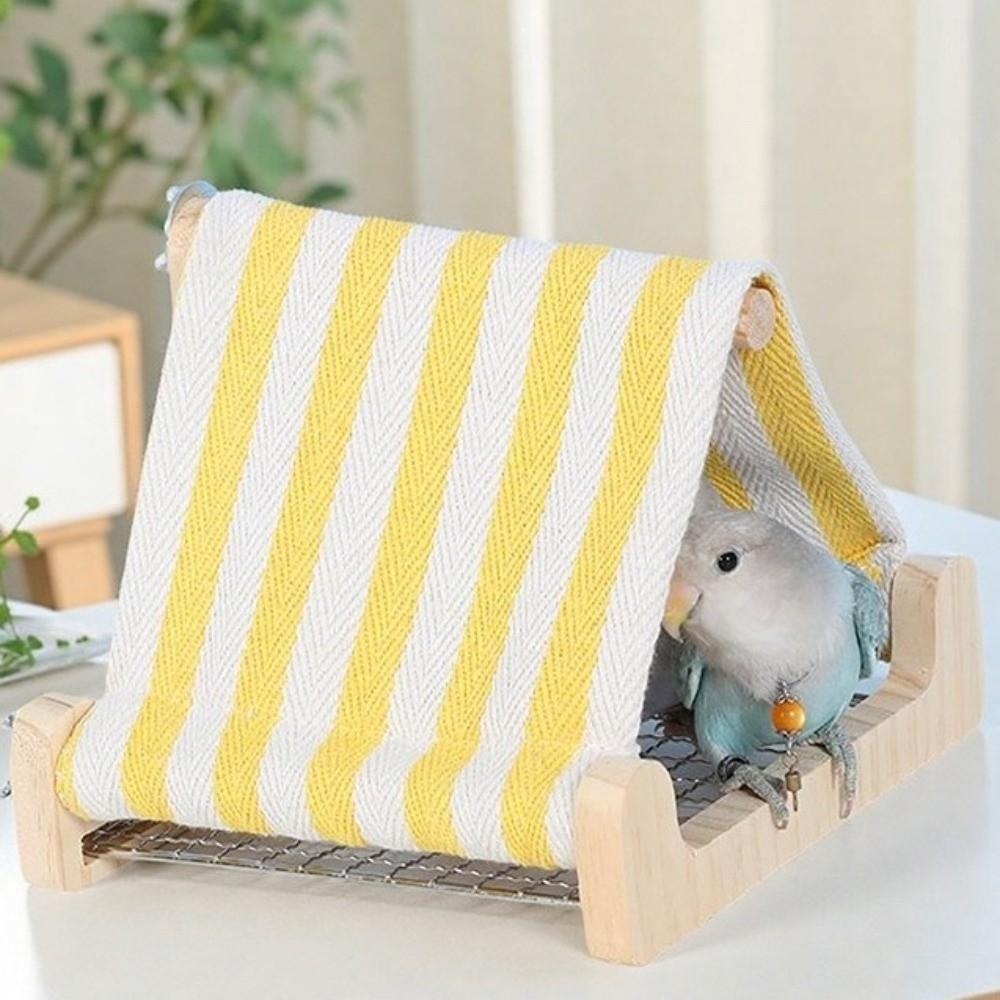 Hanging Bird Shelter Retractable Parrot Triangle Tent Cozy Bird Nest House  Cage Accessories