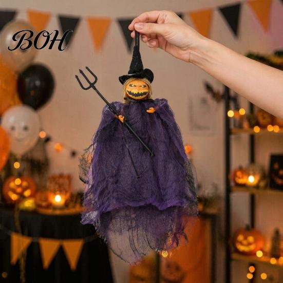 Halloween Party Atmosphäre Requisiten Hängende Geister Dekoration, Gruselig Unheimliches Gaze Horror Spukhaus für Haus, Außen Innen Dekor Zerlumpt