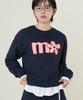 Mitayuseu Flower Check Sweatshirt [Navy]
