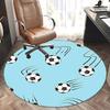 Soccer Ball Office Carpet Chair Mats, Football Patterned Rug for Home Decor, Office Carpet Gift, Suitable for Bedroom, Living Room, Various Rooms1118