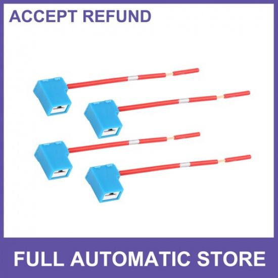 

DC 12V H1 Car Light Socket Ceramic Headlight Wire Harness Connector 4Pcs