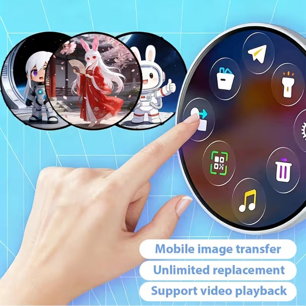 Smart LED Digital Display Badge Pixel Screen Anime Pin for Backpack Photo Video Name Tag Display Electronic Gift