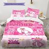 Pink Panter Mønster Sengetøj, Dyne Sæt Dynebetræk Pudebetræk Hjem Fødselsdagsgave(1 * dynebetræk + 2 * pudebetræk, uden fyld)