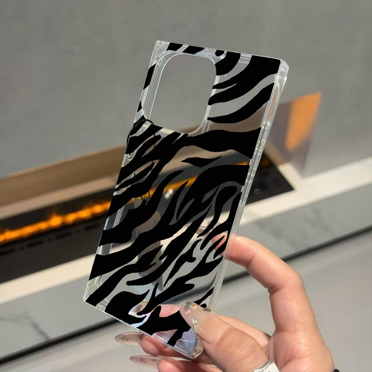 

Transparent Square Back Tube Case Casing Protection For iPhone 13 16 ProMax 12 11 14 Pro Max 15 Plus Anti-Oxygen,Black Tiger Pattern Pattern iphone 11 ProMax