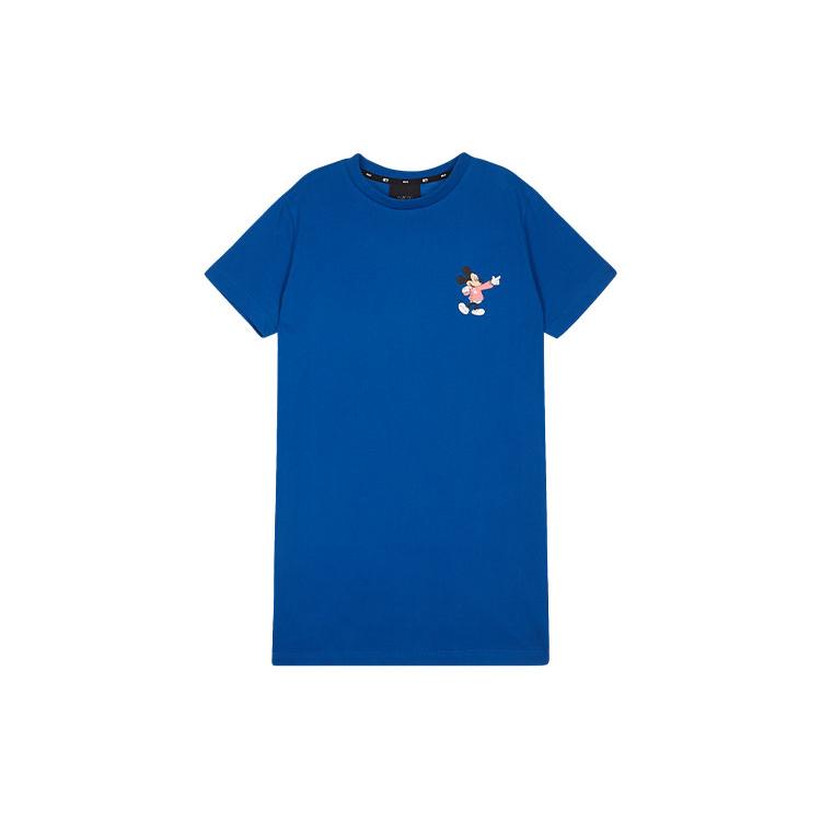 

New Disney X MLB X Disney Short Sleeved Dresses Women s Blue 31OPK1031-07U XS