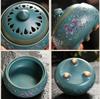 Enamel Backflow Incense Burner 2025 Ceramics 4 Hours Coil Incense Base Implies Beauty for Home Decor Ornaments