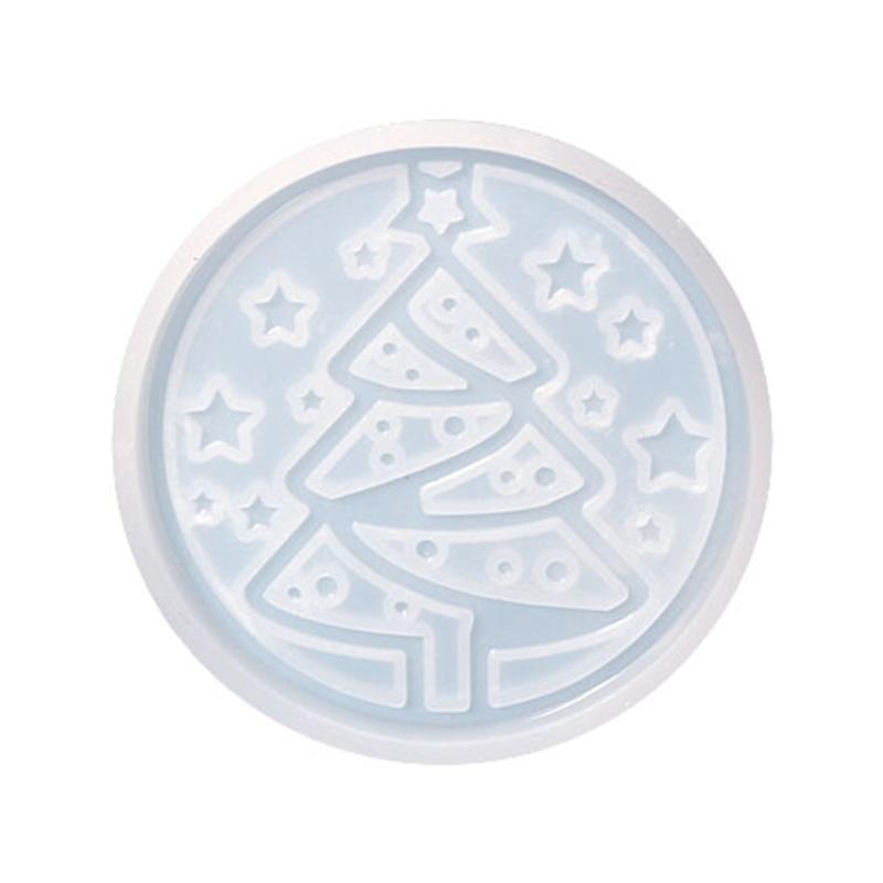 Multifunction Coaster Resin Mold Novelty-Snowflake Cup Mat Silicone Mold Xmas-Tree Coaster Epoxy Resin Mould Table-Decor