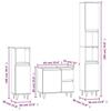 VidaXL Ensemble de meubles de salle de bain 3 pcs gris béton 3190225