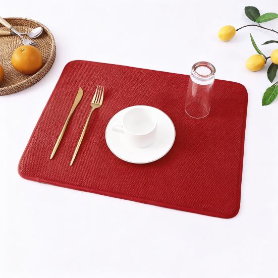 Yousheng Microfiber Drying Mat Super Absorbent Quick-Dry Dish Drying Pad for Kitchen Countertop Heat Resistant Dining Table Mat for Pots Pans Cups