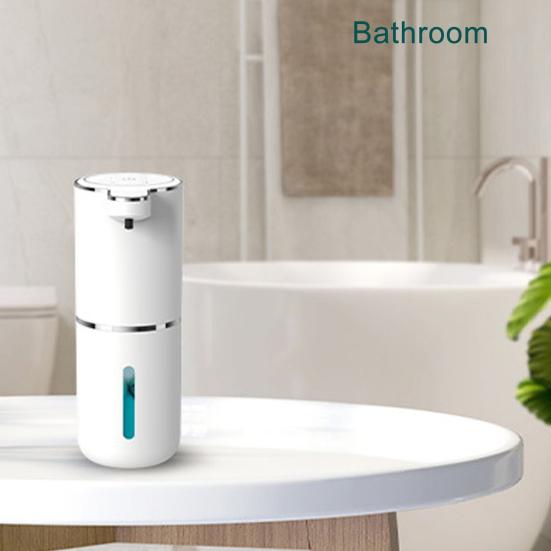 Yousheng 1 Set Soap Dispenser Adjustable USB Rechargeable Touchless Foaming Soap Dispenser for Bathroom Kitchen