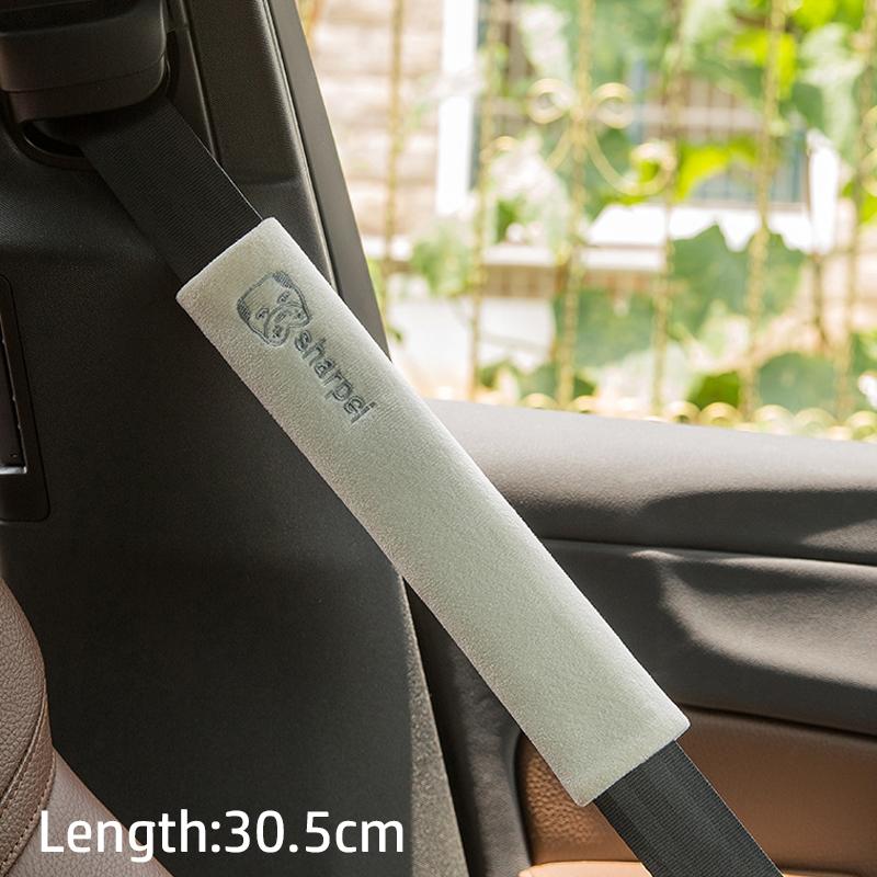 Universal Car Seat Belt Cover Plush Cute Cartoon Car Safety Belt Cover Shoulder Pad For Kids Adults Car Interior Accessories