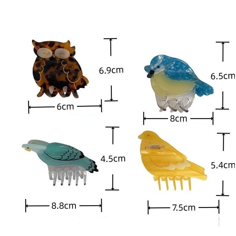 Creative Kawaii Animal Hair Claws Acetate Fibre Colorful Goose Penguin Parrot Bird Hair Clips Woman/Girl Hair Accessories