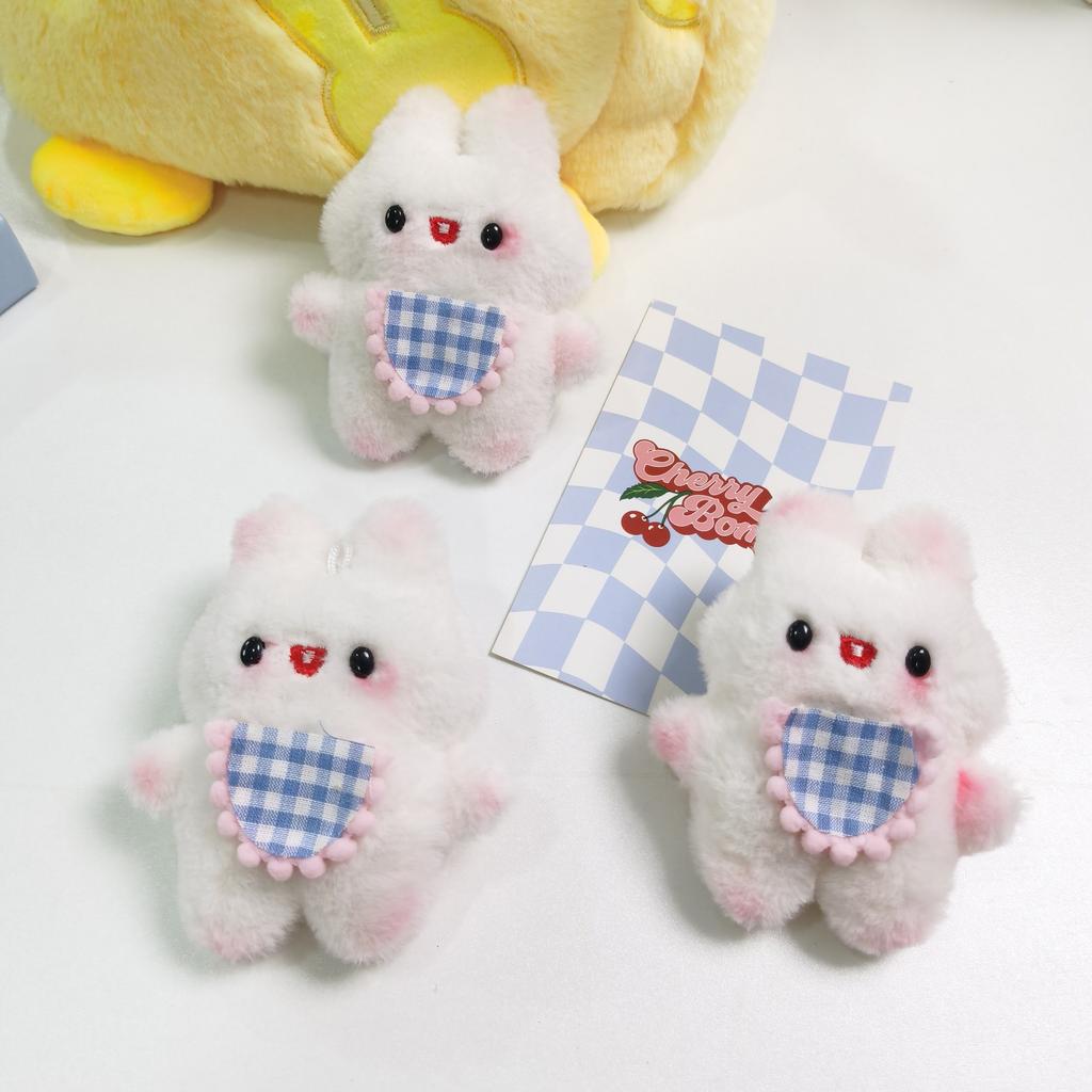 Cute Diy Keychain Belly Pocket Rabbit Brooch Rabbit Jewelry Doll Plush Bag Pendant