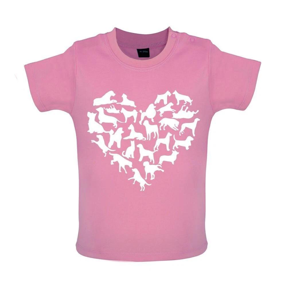Love Heart Dogs - Baby Kids T-Shirt / Body- Cute Pet Breed Labrador 100
