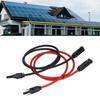 2Pcs Solar Panel Extension Cable 10AWG 6mm² Solar Extension Cable Rated Voltage 1000V   Red Black