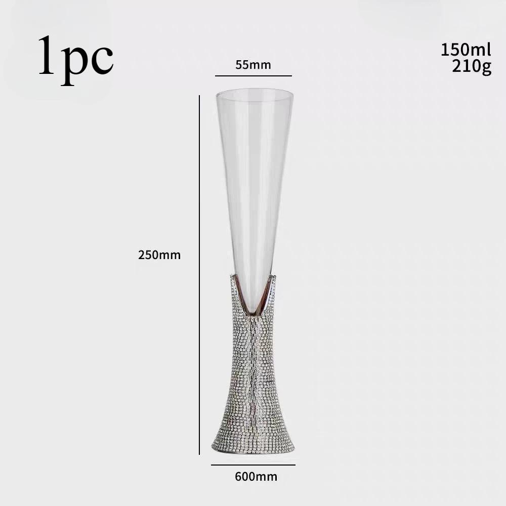 Diamond Women s Champagne mug Set with Diamond Crystal Glass High Leg Wine Cup Drink Cup Gift Wine Glass Beautiful Cups 150ml 150ml