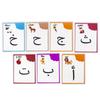 Non-Toxic 28Arabic Alphabet/Letters Preschool Baby Learning Toddler Early Educational Cognitive Card Montessori Arabic Game Flashcard Kids