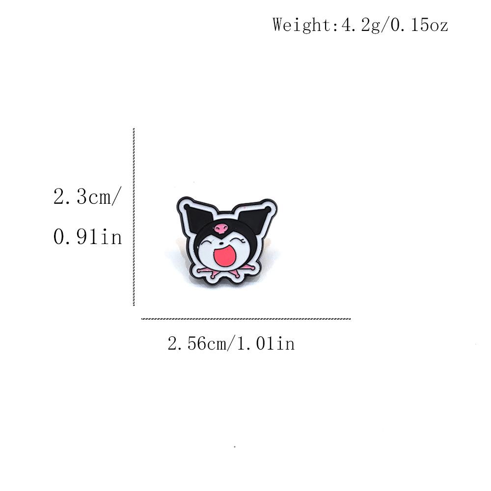 Kuromi Cartoon Brooch - Cute Kawaii Anime Character Badge for Clothing Accessories