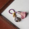 Handmade Cotton Thread Keychain with Mother-of-Pearl Lacquer Beads - New Chinese Style