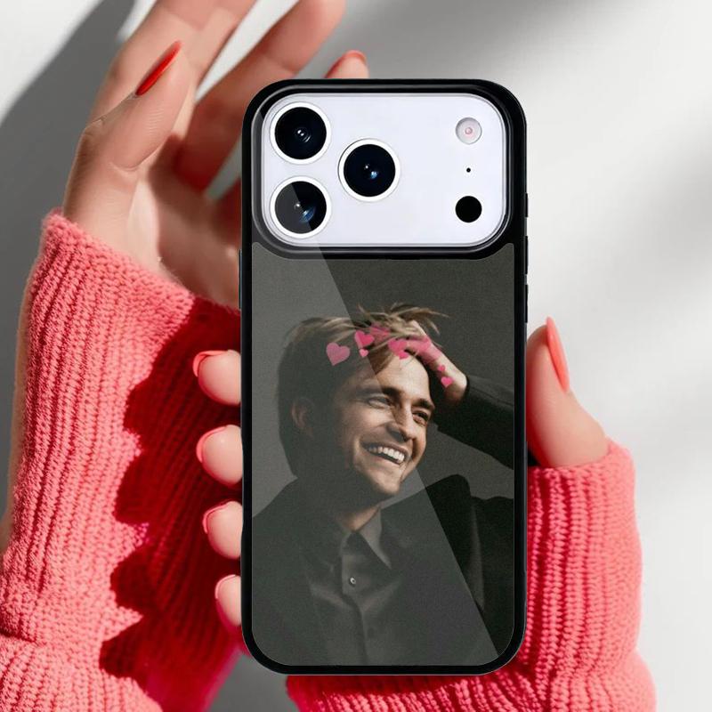 Robert Pattinson Standing Phone Case for iPhone 17 Air 16e 15 14 13 Pro Max Back Cover for 12 11 Pro Coque